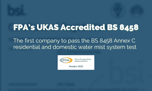 BS 8458 Watermist System Test