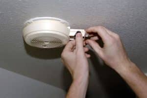 batteries adding into a fire alarm